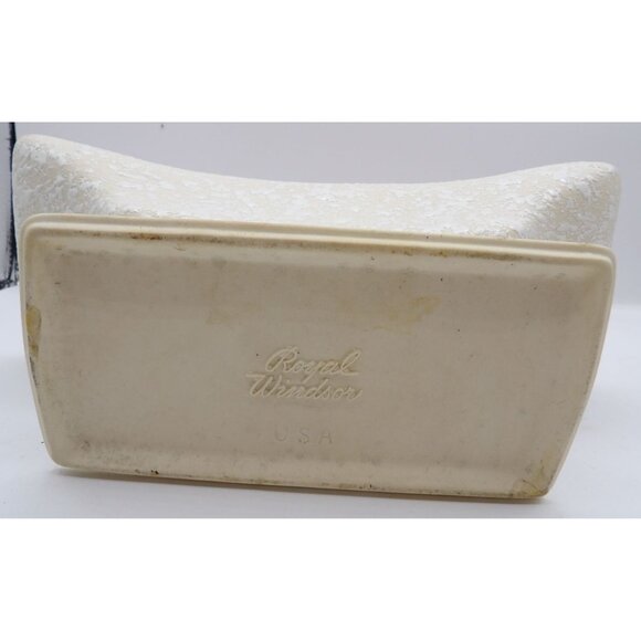 Vintage Royal Windsor Ceramic Planter Vase Pink & White Mid-Century Modern Style - Picture 5 of 5